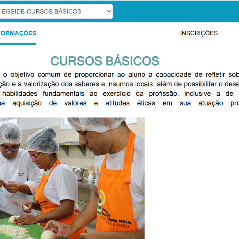 Escola de Gastronomia Social adota nova plataforma de inscrições